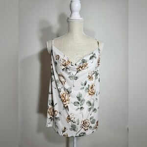 NWT Floral Print Spaghetti Strap Cami Women's Top, Size M, by ANDTHEWHY.